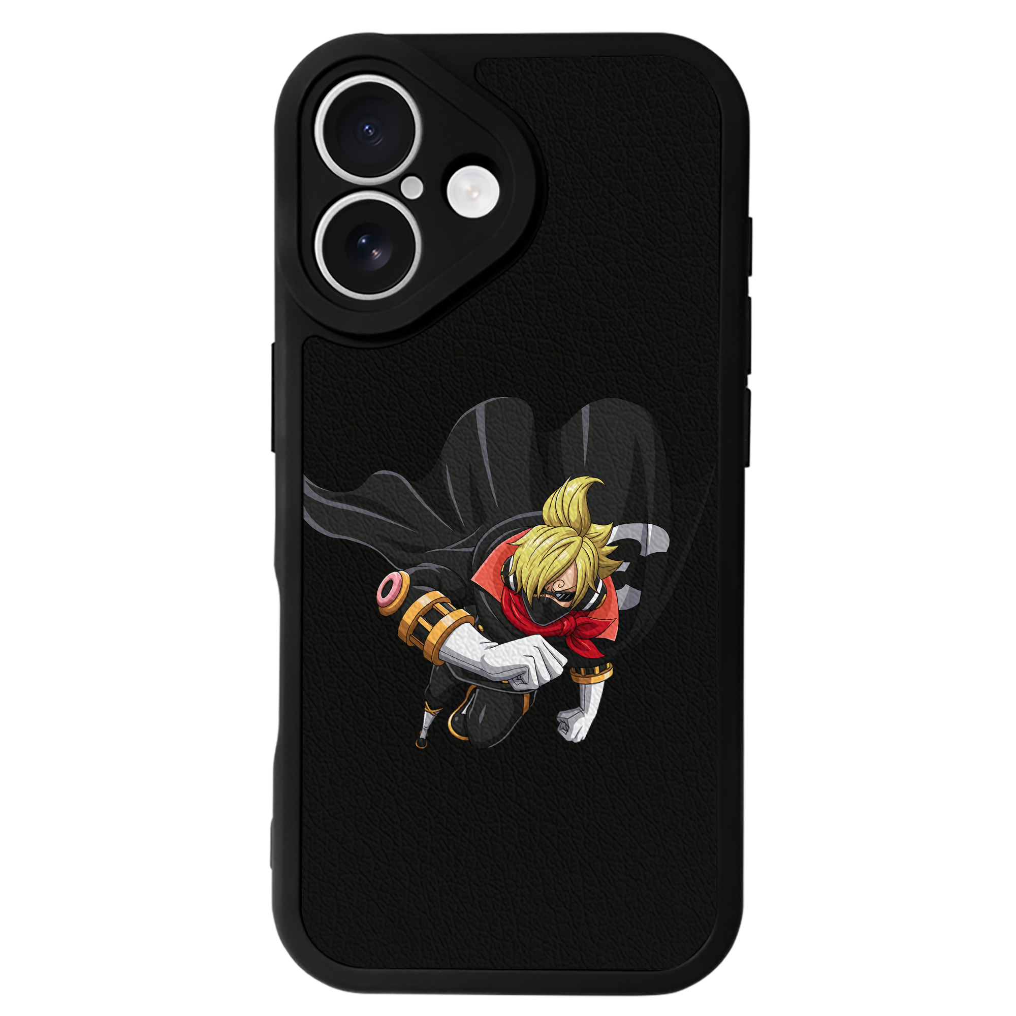 （画像用） ワンピース サンジ ONE PIECE Sanji 【iPhone 16シリーズ対応】シリコンスマホケース（レザー調） 材質：シリコン